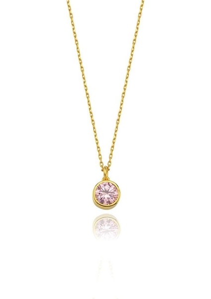 Pembe Cosmic Zincirli Burç Kolye Ekim