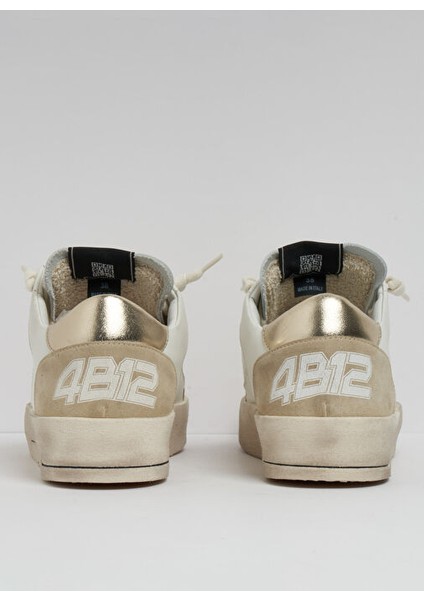 Beyaz-Altın Kadın Deri Sneaker Kyle D740 modelleri
