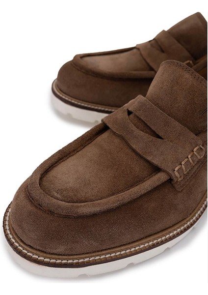 Erkek Hakiki Deri Tarçın Loafer Ayakkabı modelleri