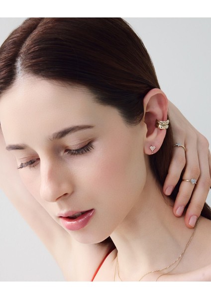 Heart Pırlanta Taşlı Serçe Parmak 14 Ayar Altın Kadın Yüzük modelleri