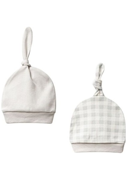 Ekose 2'li Bağcıklı Şapka