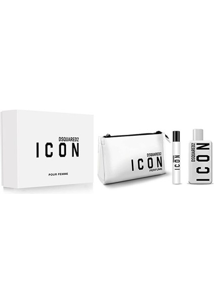 Icon Pour Femme Edp 100 ml Parfüm+10 ml Seyahat Boy+Çanta Kadın Parfüm Set