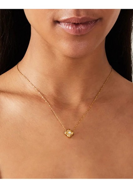 Z Yonca Kolye Altın Kaplama