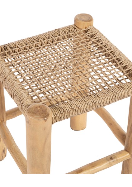 London Rattan Tablalı Ahşap Tabure fiyatları