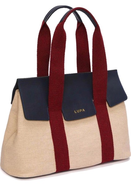 Sienna Krem Lacivert Kadın Omuz Çantası