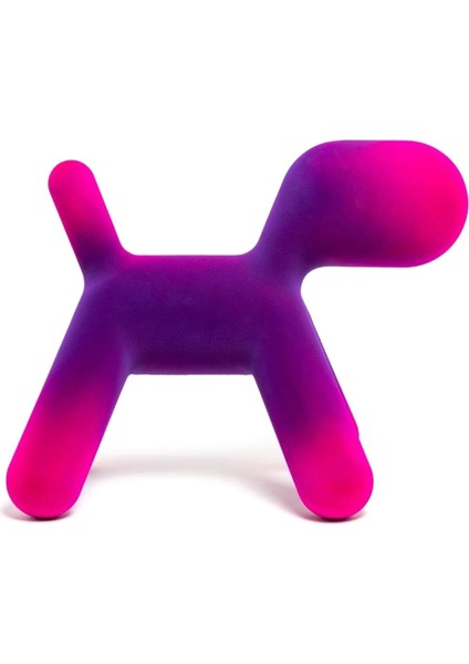 Puppy Medium Violet Fuchsia Köpek Heykeli