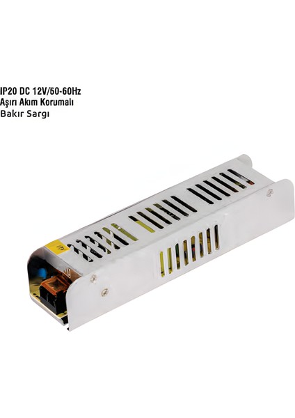 Slım LED Trafo KLD250B — 250W / 21A (6.8×2.2×4 Cm)