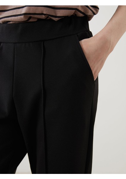 Yeni Sezon Beli Lastikli Havuç Kesim Kadın Pantolon modelleri