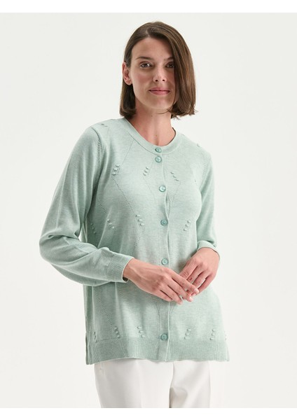 Yeni Sezon Bisiklet Yaka Kadın Triko Hırka