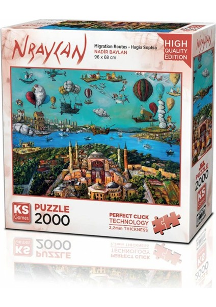 22523 Migration Routes Hagia Sophia 2000 Parça Puzzle -Ks Puzzle