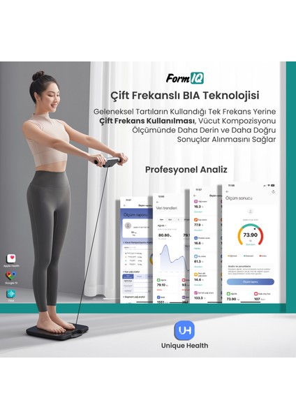Segmental Elite | 8 Elektrotlu Bölgesel Vücut Analizi | Yağ Kas Ölçümü Akıllı Tartı | Wi-Fi, 3.5" TFT, Type-C modelleri