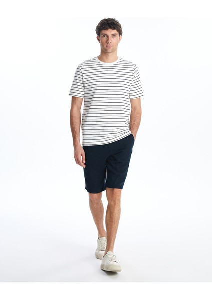 Yeni Sezon Rahat Kalıp Keten Karışımlı Erkek Şort