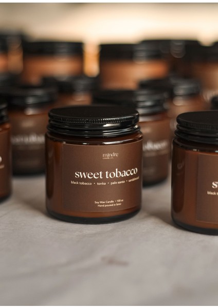 Amber Serisi Sweet Tobacco Kokulu Soya Mumu 100 ml modelleri