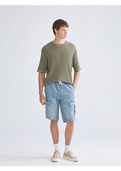 Yeni Sezon Standart Kalıp Erkek Jean Şort