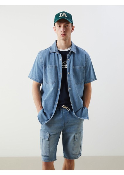 Yeni Sezon Standart Kalıp Erkek Jean Şort fiyatları