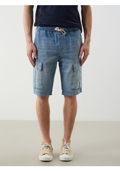 Yeni Sezon Standart Kalıp Erkek Jean Şort fırsatları