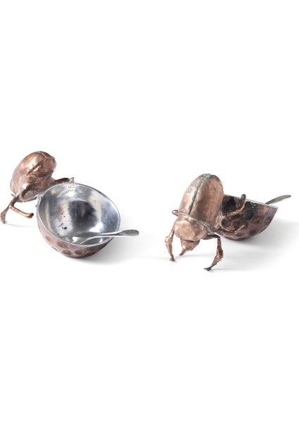 Khepri Bronz Metal Tuzluk & Biberlik 2'li Set