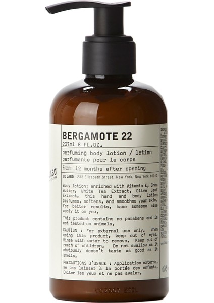 Bergamote 22 - Parfümlü Vücut Losyonu