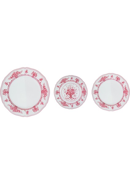 Neos Anthiros Mor Porselen 6 Kişilik 18 Yemek Parça Yemek Takımı