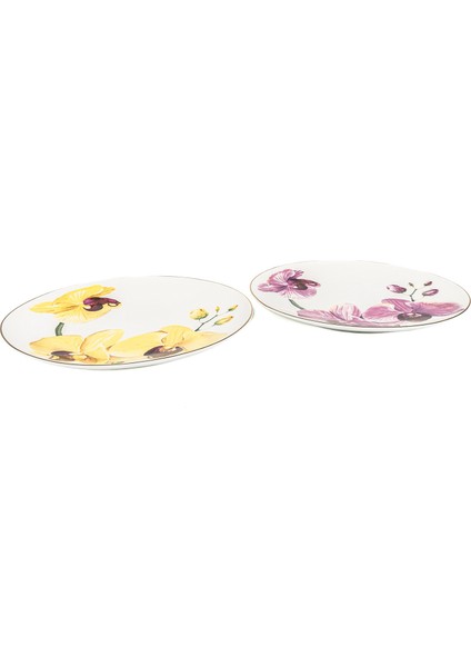 New Bloom Çiçek Desenli Porselen 4'lü Pasta Tabağı Seti fiyatları