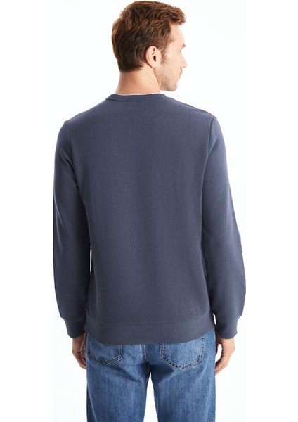 Yeni Sezon Bisiklet Yaka Baskılı Erkek Kalın Sweatshirt fırsatları