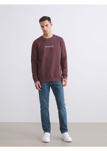 Yeni Sezon Bisiklet Yaka Baskılı Erkek Kalın Sweatshirt fiyatları