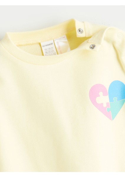 Yeni Sezon Bisiklet Yaka Baskılı Kız Bebek Pijama Takımı modelleri