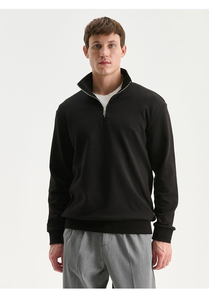 Yeni Sezon Dik Yaka Erkek Sweatshirt