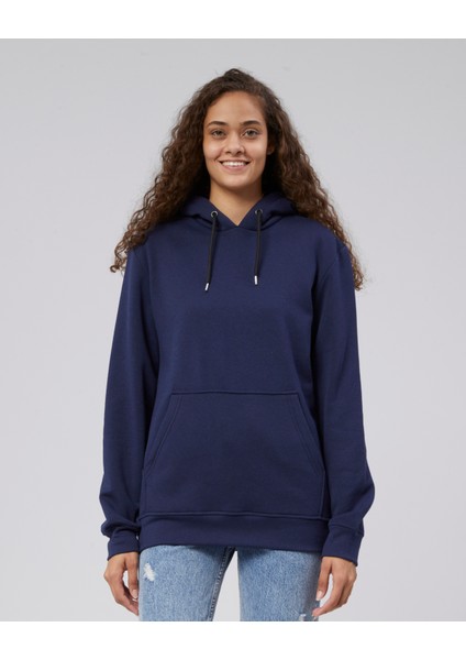 Mooncover Kadın Kapşonlu Kanguru Cepli Sweatshirt – Bordo