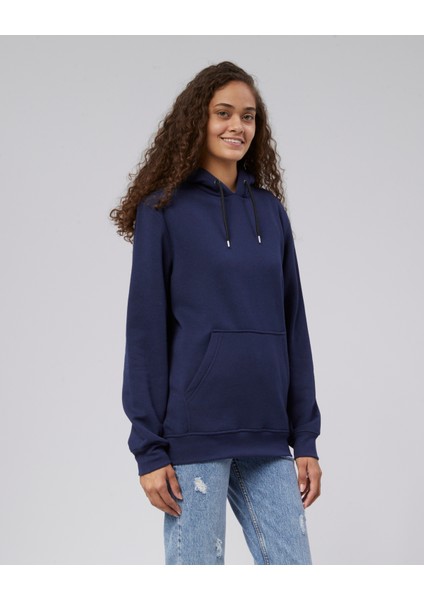 Mooncover Kadın Kapşonlu Kanguru Cepli Sweatshirt – Bordo