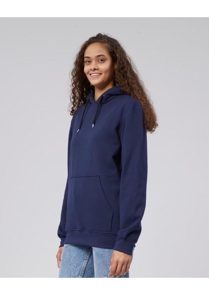 Mooncover Kadın Kapşonlu Kanguru Cepli Sweatshirt – Bordo