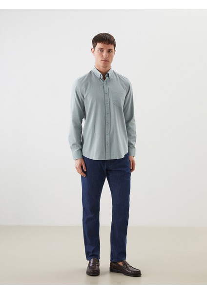 Yeni Sezon Regular Fit Uzun Kollu Gabardin Erkek Gömlek modelleri