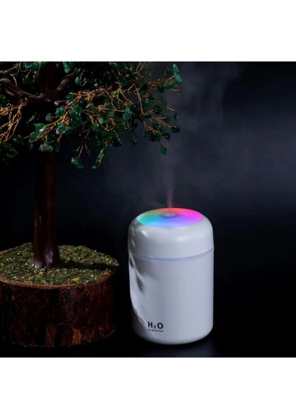USB Rengarenk Işıklı 300 ml Ulrasonik Hava Nemlendirici Buhar Makinesi ve Hava Aroma Difüzörü indirimleri