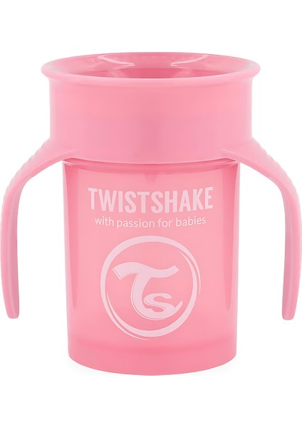 Pembe 6+ Ay 360° Dökülmez Alıştırma Bardağı 230 ml