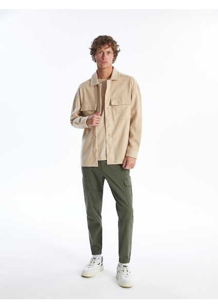 Yeni Sezon Slim Fit Gabardin Erkek Kargo Pantolon