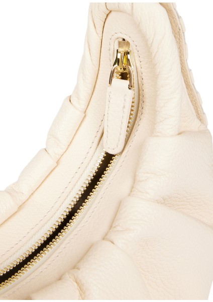 Croissant Kemik Kadın Deri Omuz Çantası