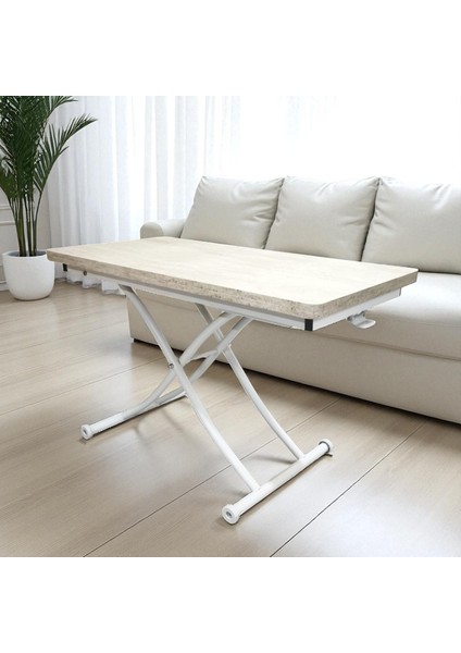 Juppo Üst Tabla Mdf Traverten Oval Köşe Alt Ayak Metal fiyatları