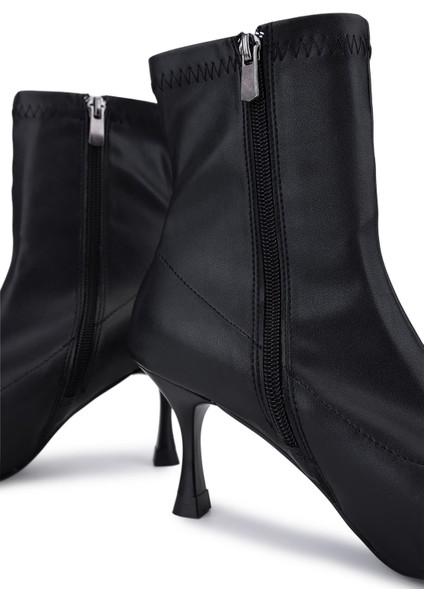 Kadın Hakiki Deri Siyah Topuklu Bot 1065 800 Bn Bot SK25-26 Sıyah Strec fırsatları