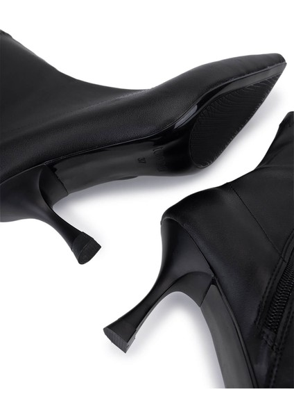 Kadın Hakiki Deri Siyah Topuklu Bot 1065 800 Bn Bot SK25-26 Sıyah Strec indirimleri