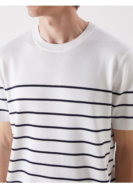 Yeni Sezon Bisiklet Yaka Kısa Kollu Çizgili Erkek Triko Kazak modelleri