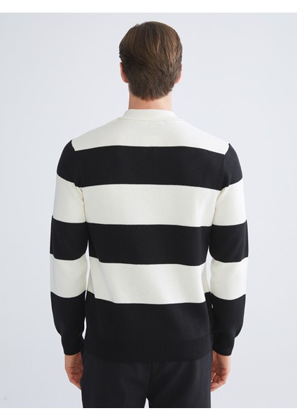 Yeni Sezon Polo Yaka Çizgili Erkek Triko Kazak fırsatları