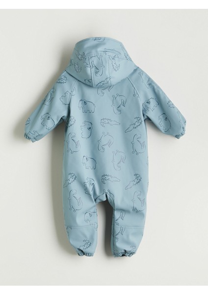 Yeni Sezon Kapüşonlu Baskılı Erkek Bebek Astronot Mont modelleri