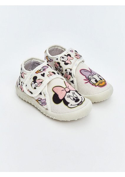 Yeni Sezon Minnie Mouse Baskılı Kız Bebek Panduf