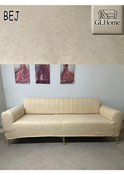 Süet Şönil Kumaş 3lü Komple Giydirme Kanepe & Çekyat, Bohem, Porto, Vb. Model Koltuk Kilifi