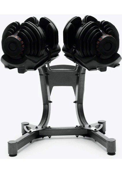 Ayarlanabilir Dambıl ve Stand Seti 2 x 40 kg Ayarlanabilir Mekanizmalı Dambıl + Dambıl Standı