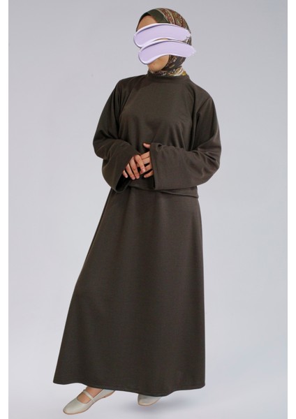 Mevsimlik Ecrin Kumaş Geniş Kol Crop & Çan Etek Kadın Takım modelleri