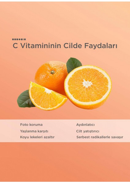 Vitamin C Glow Serum C Vitaminli Aydınlatıcı Leke Giderici Cilt Serumu 30 ml indirimleri