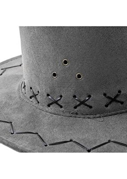 Kovboy Şapkası - Fötr Şapka - Gri - HG-200 modelleri