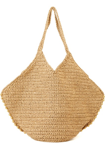 Terra Hobo Naturel Kadın Rafya Çanta