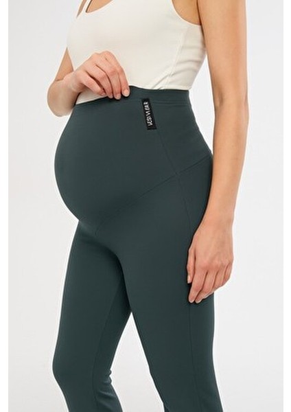 Ispanyol Paça Ayarlanabilir Yüksek Bel Esnek Toparlayıcı ve Sıkılaştırıcı Hamile Tayt Antrasit modelleri